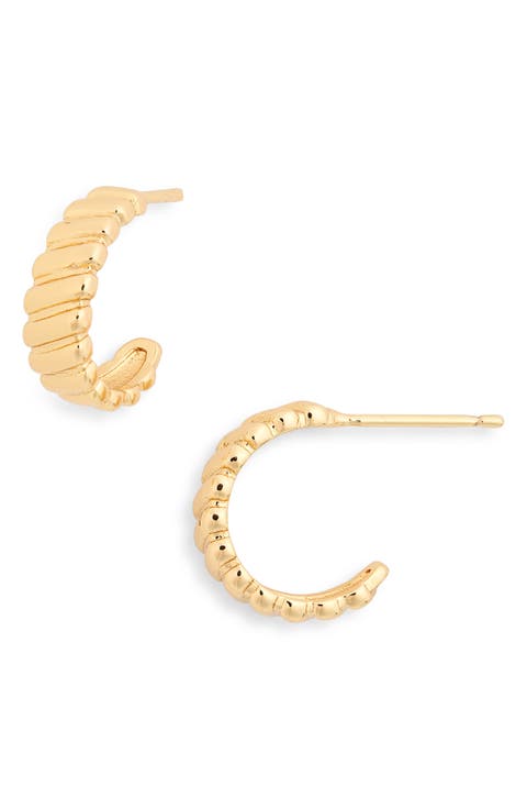Ribbed Waverly Hoop Earrings