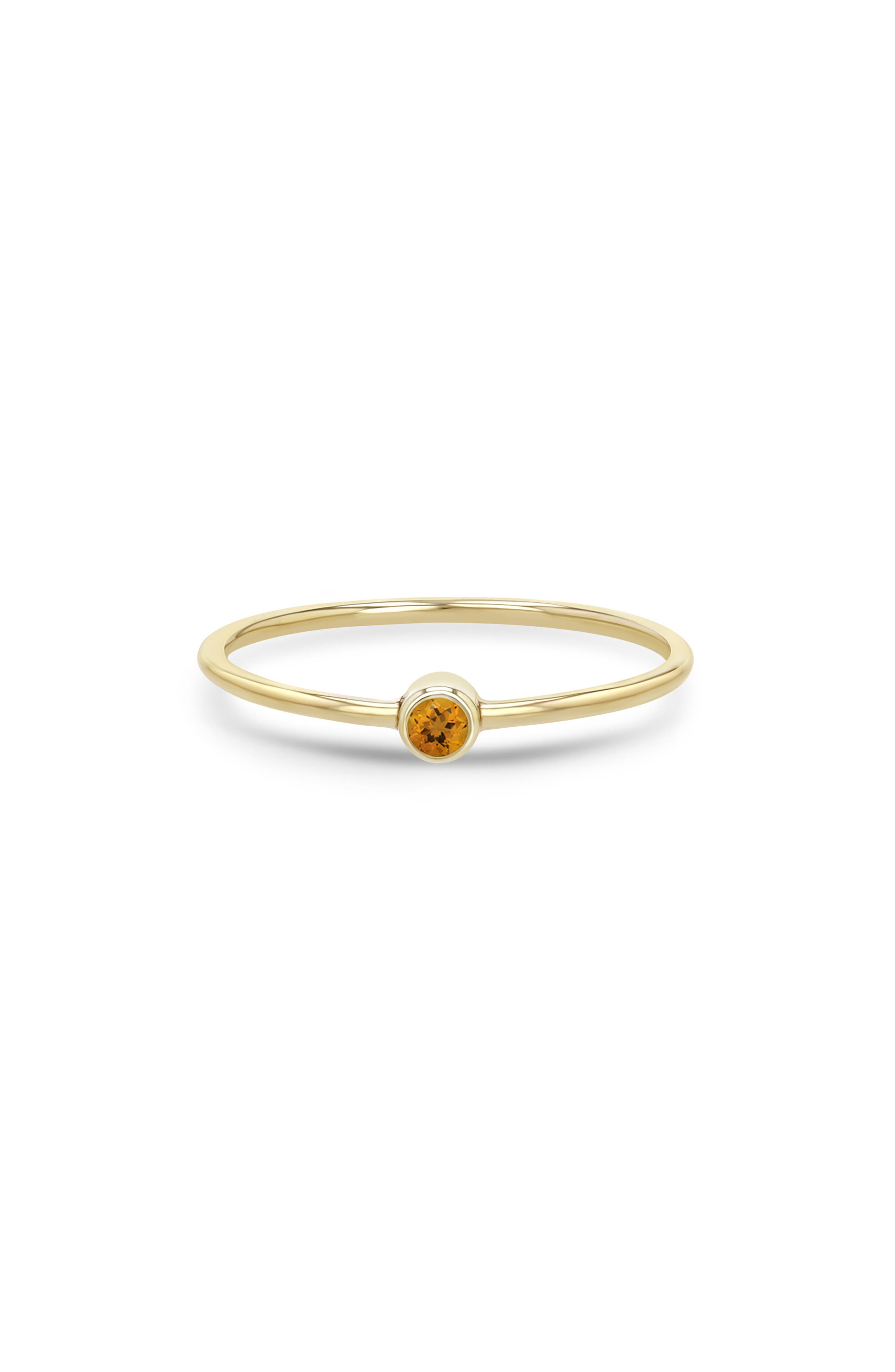 Zoë Chicco Opal Stacking Ring In Gold