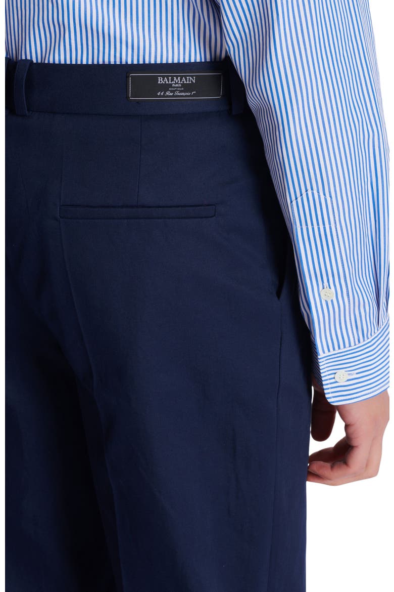Darted trousers in cotton twill, Alternate, color, navy