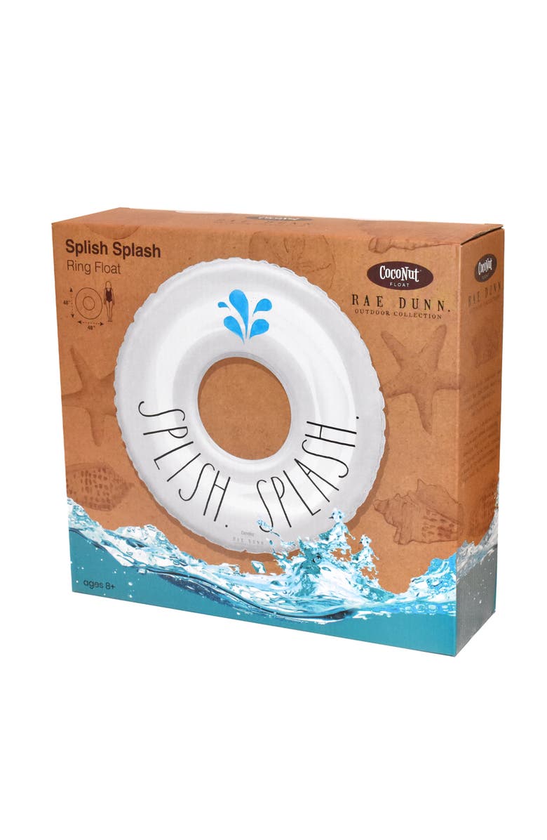 Rae Dunn Splish.Splah. 48 Inch Ring Float Coconut Float, Alternate, color, White