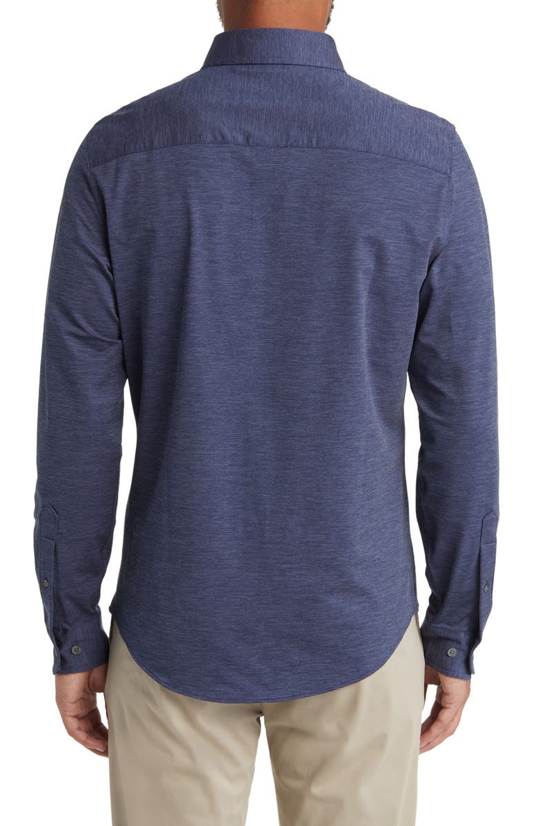 Rhone Commuter Slim Fit Button-Up Shirt, Alternate, color, Denim Blue Oxford