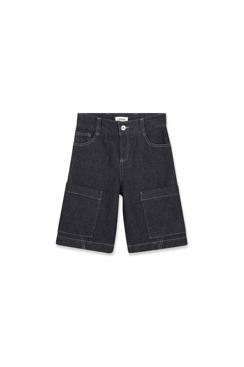 Kids Denim Bermuda Shorts, Alternate, color, Blue
