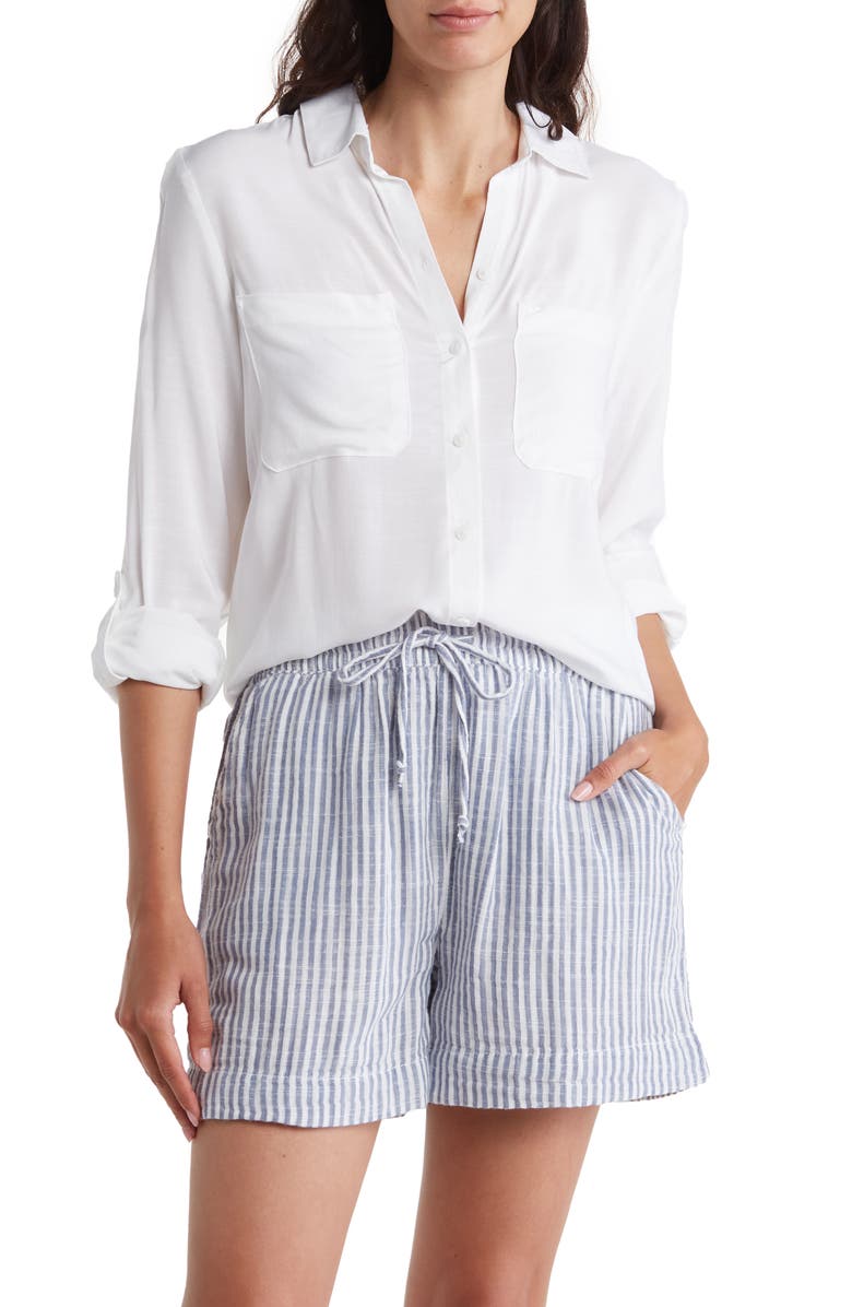 CASA CABANA Kate Long Sleeve Button Front Shirt, Main, color,