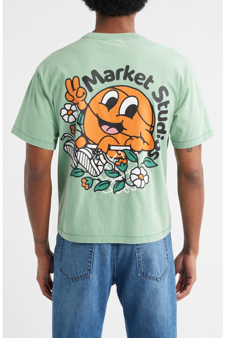 Chill in the Net Graphic T-Shirt, Alternate, color, GREEN