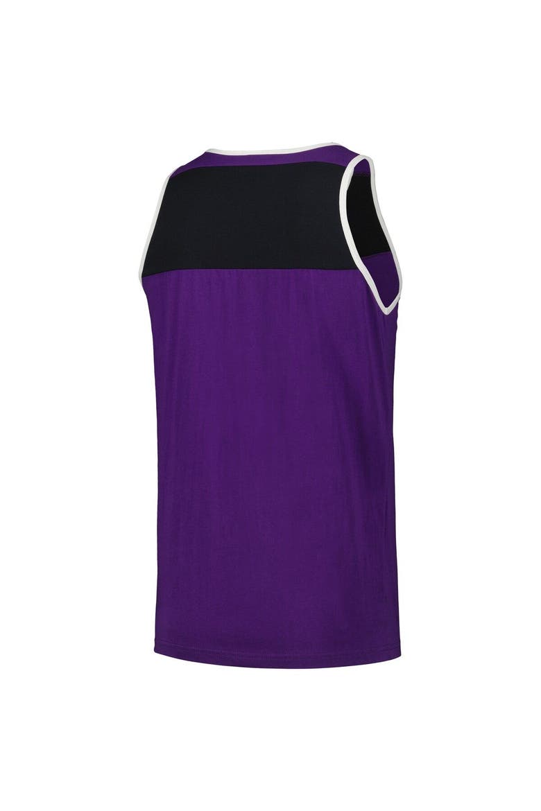 Men's Mitchell & Ness Purple/Black Minnesota Vikings  Heritage Colorblock Tank Top, Alternate, color, Purple