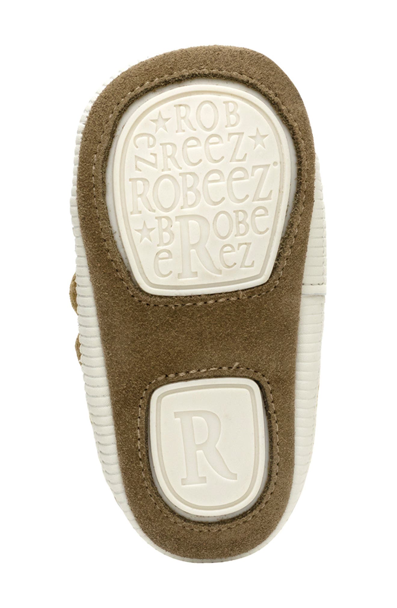 Robeez<sup>®</sup> First Kicks Joey Crib Shoe, Alternate, color, Medium Beige