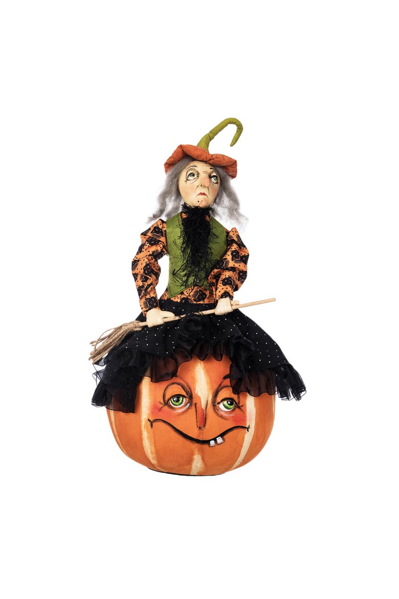 Eartha Joe Spencer Gathered Traditions Halloween Figurine 21", Main, color, Black
