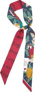 Lost Pattern El Amor Skinny Silk Scarf