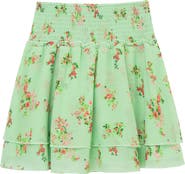 Peek Aren't You Curious Kids' Pixie Floral Print Smocked Tiered Skirt