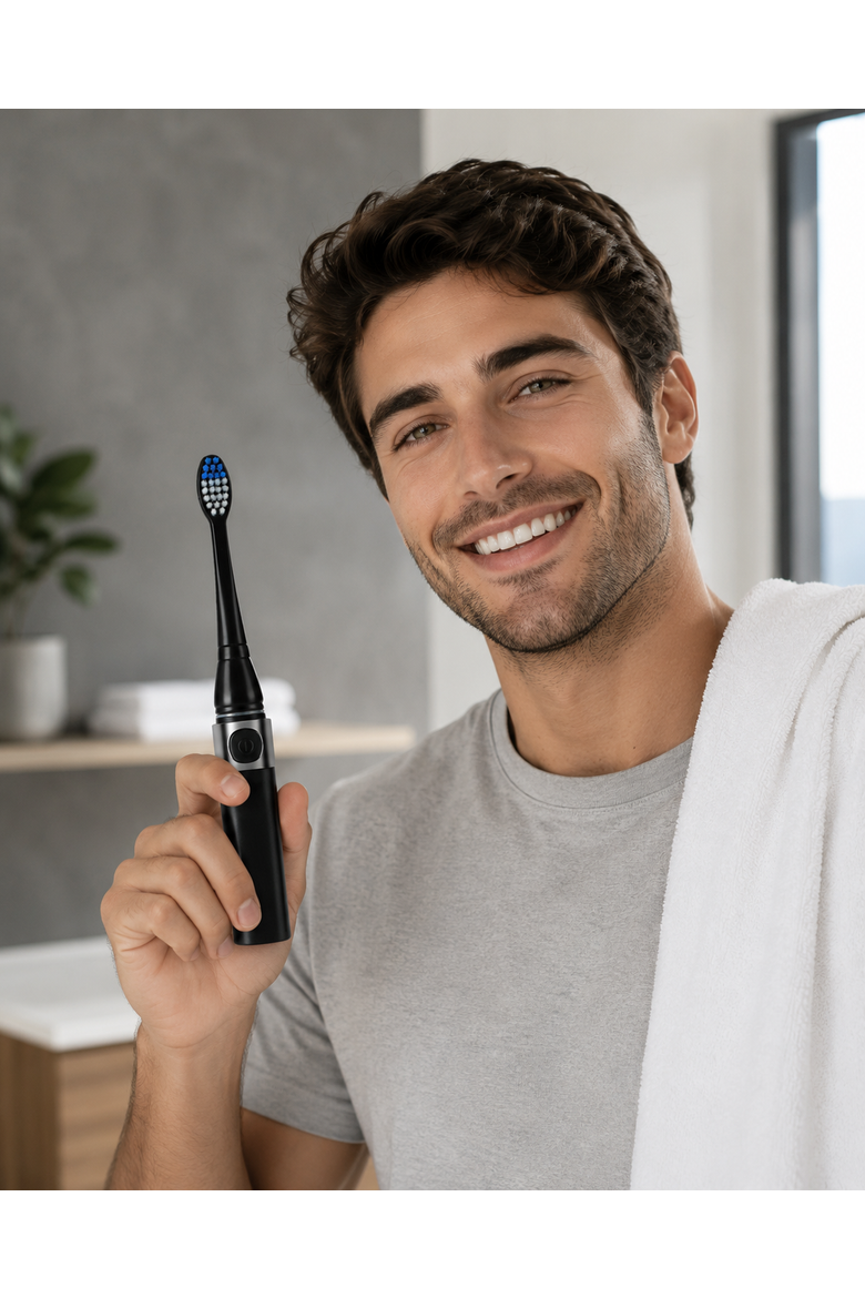 Black & Pink Portable Sonic Toothbrush Set, Alternate, color, Multicolor