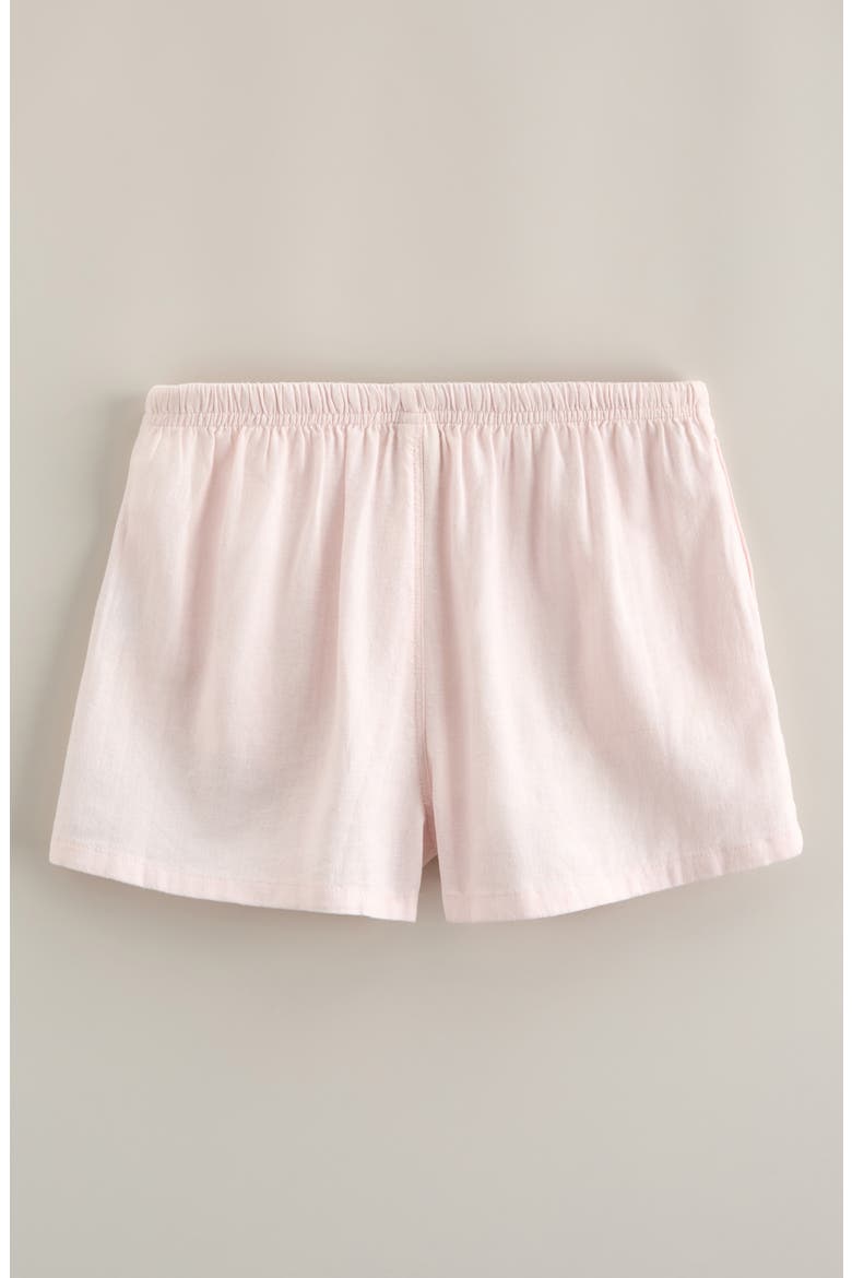 Kids' Linen Blend Drawstring Shorts, Alternate, color, PINK ROSEWATER