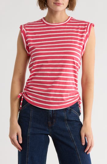 Dkny Jeans Ruched Knit Top