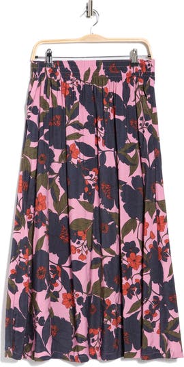 Print Pull-On Skirt