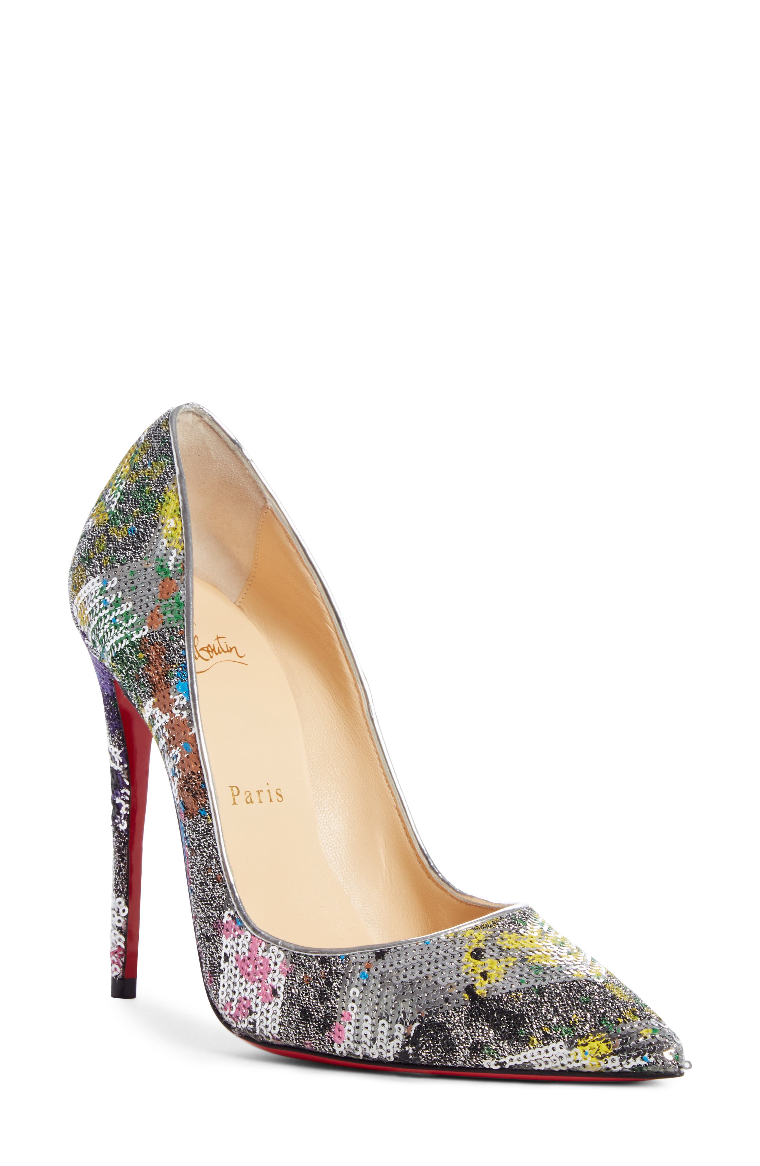 Christian Louboutin So Kate Sequin Pump, Main, color, 