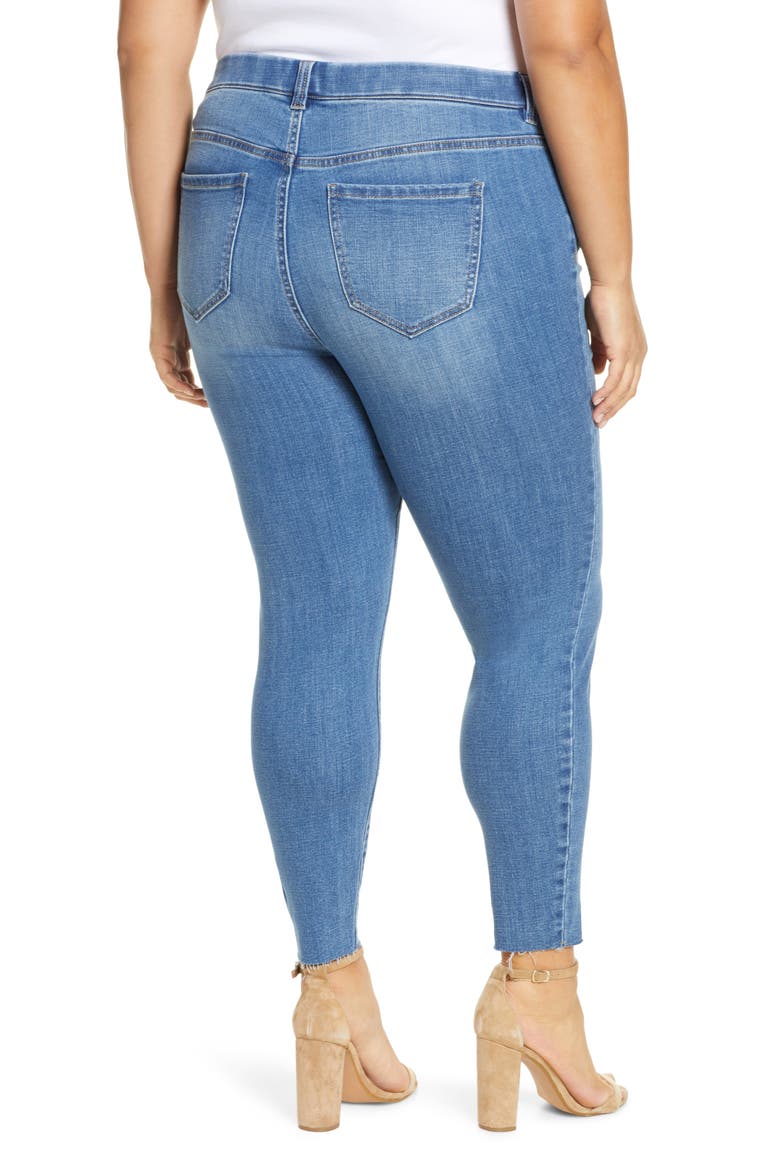 Gia Glider Pull-On Cut Hem Crop Skinny Jeans, Alternate, color, CAPE TOWN