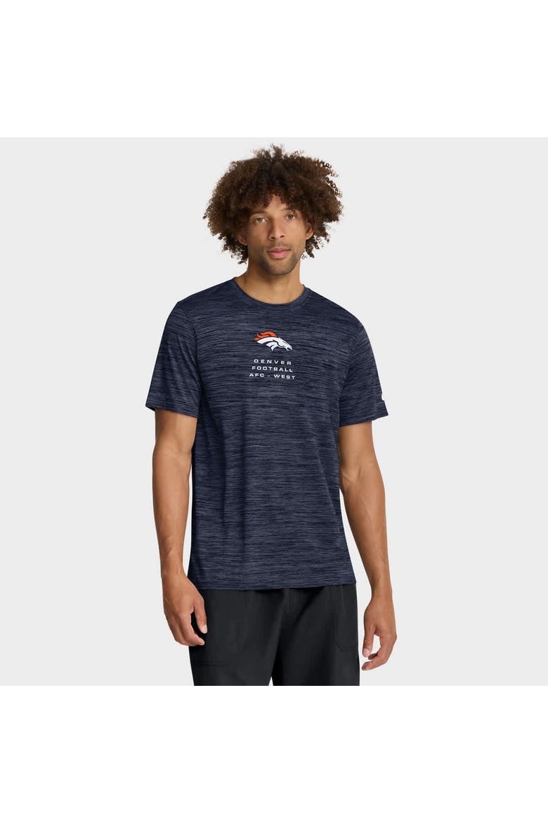 Men's Nike Navy Denver Broncos Velocity Ball Carrier Dri-FIT T-Shirt, Main, color, Navy