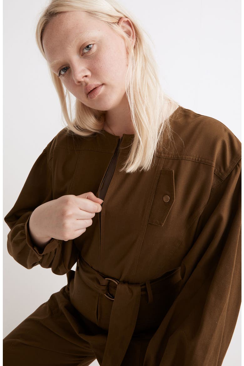 Tapered Leg Jumpsuit, Alternate, color, GOLDEN SPINACH