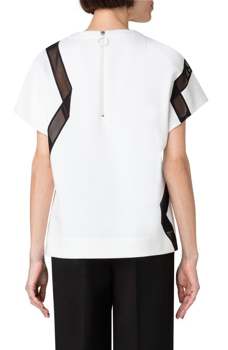 Akris punto Mesh Inlay Jersey T-Shirt, Alternate, color, 