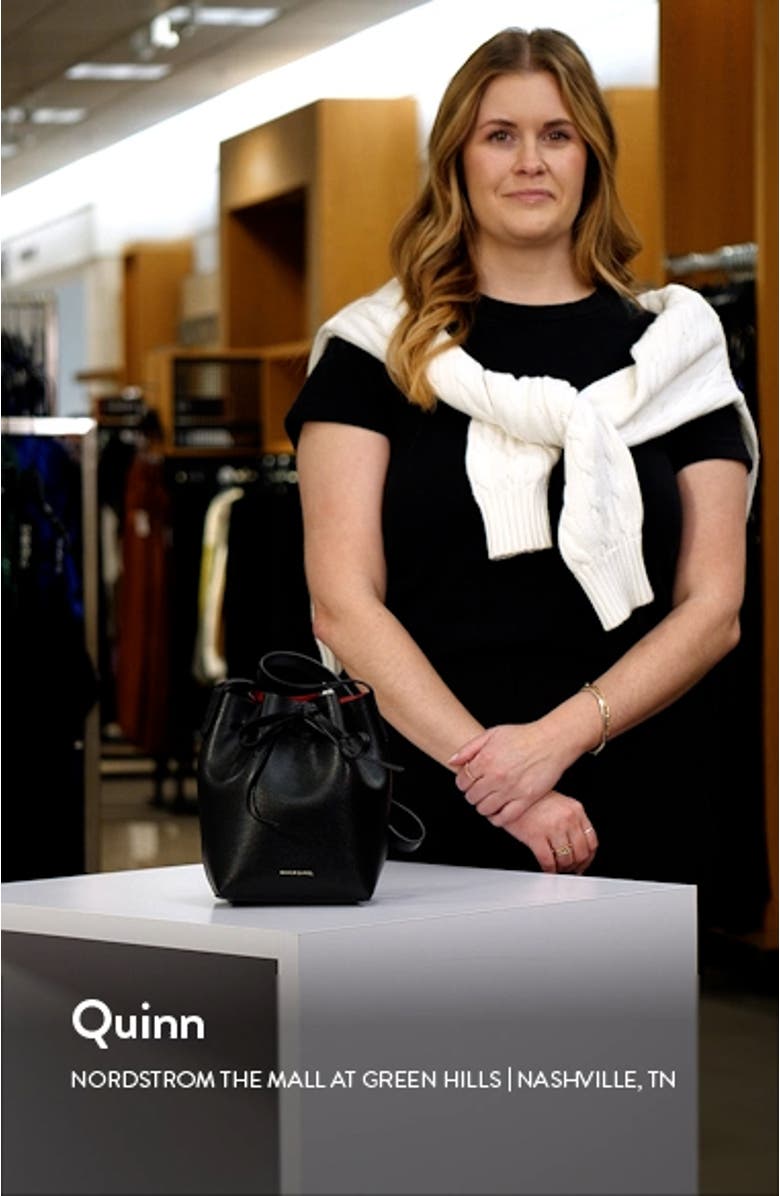 Mini Leather Bucket Bag, sales video thumbnail