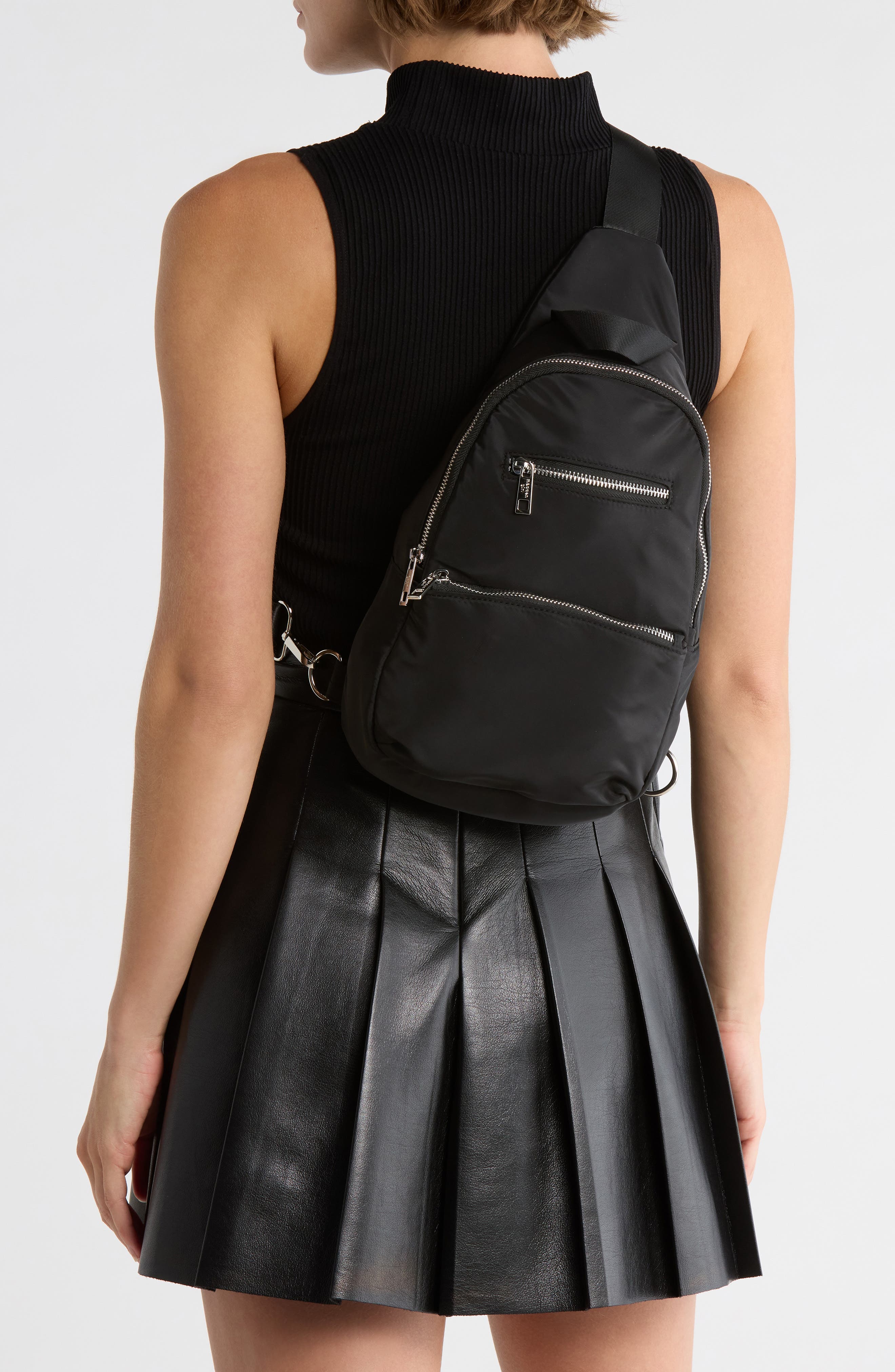 Madden Girl Sling Bag, Alternate, color, Black