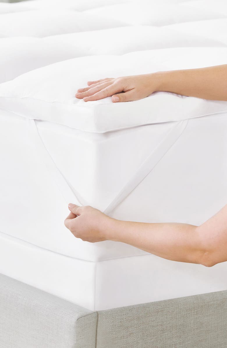 HOMESPUN Ultra Plush Luxury Mattress Topper, Alternate, color, White