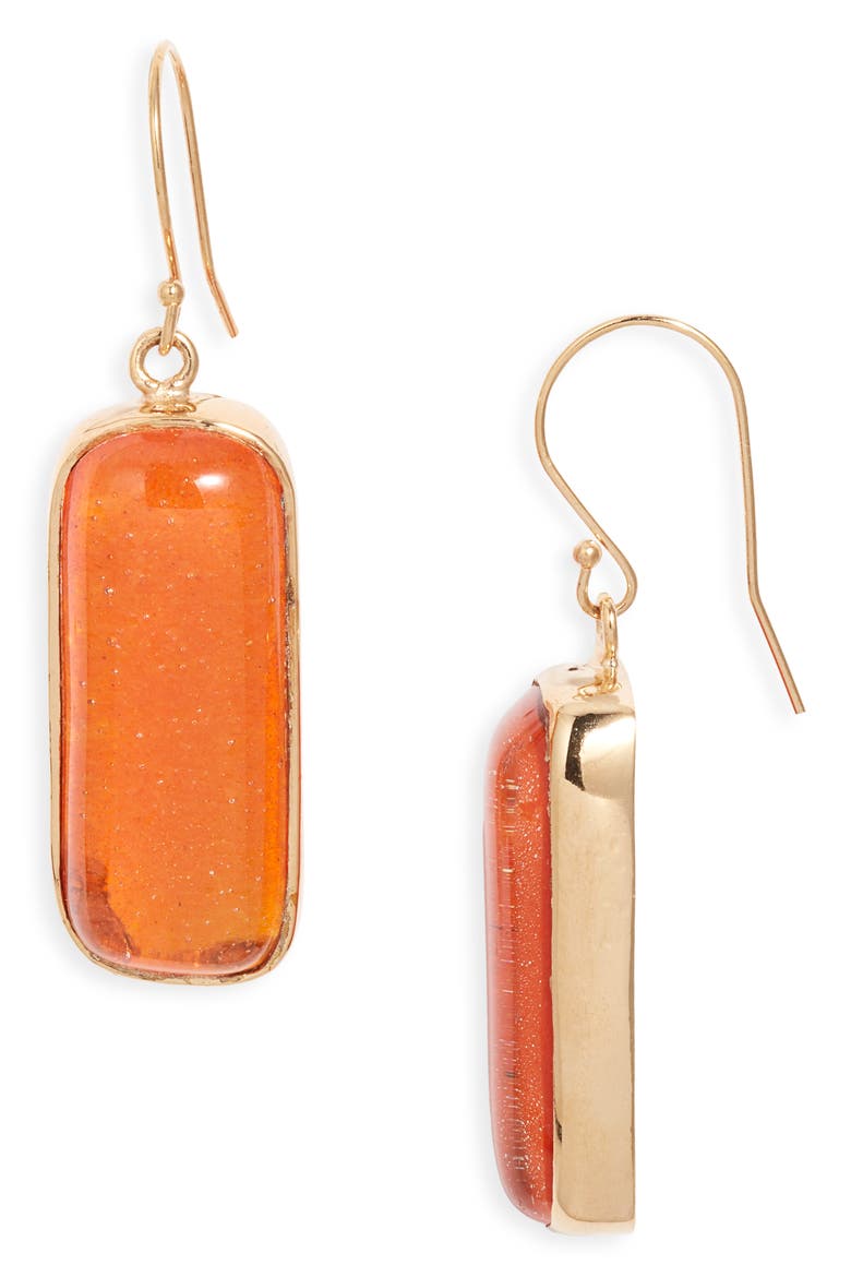 Umbo Drop Earrings, Main, color, POPPY