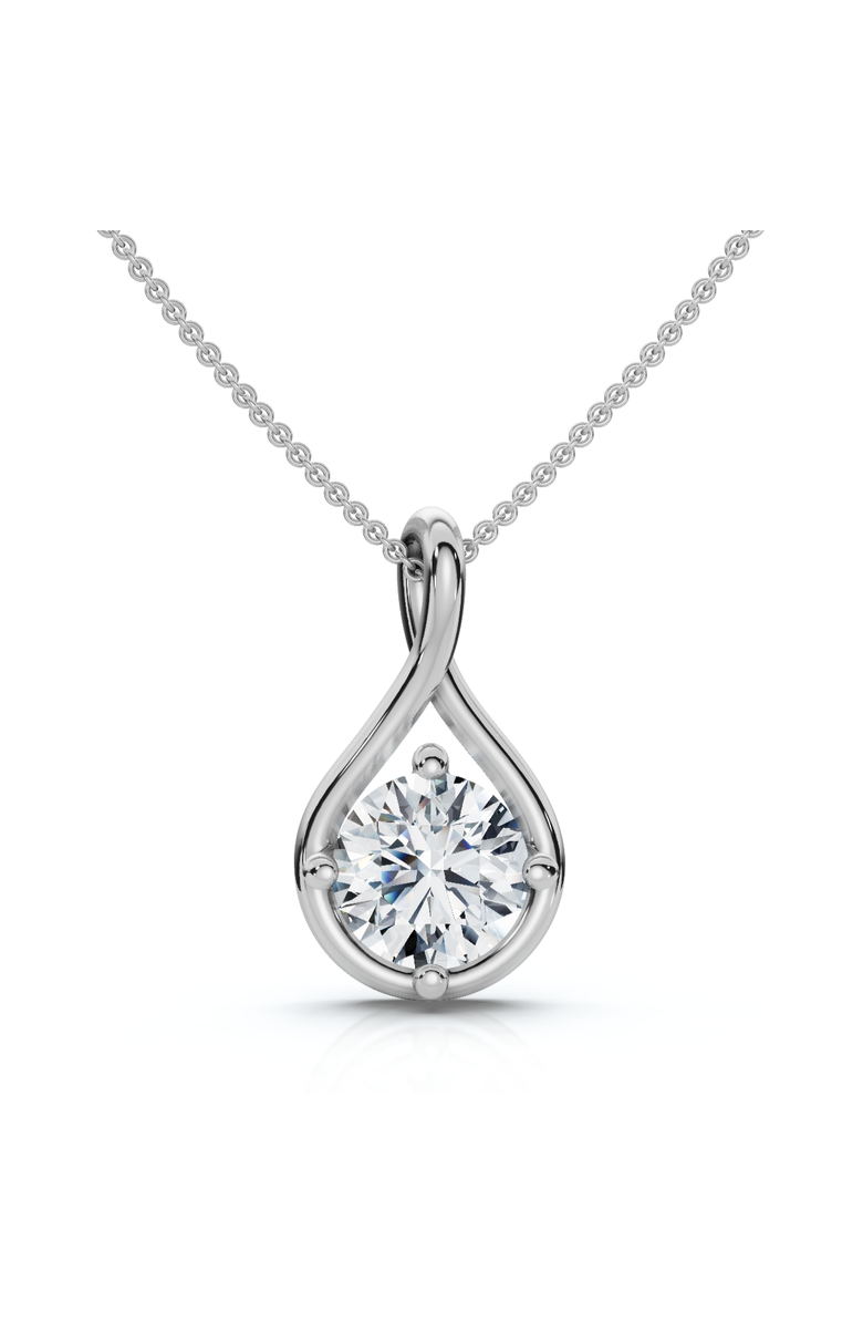 Bliss Diamond 1Ct Diamond Infinity Pendant 14k Gold Necklace 18" Lab Grown EF/VS, Main, color, White Gold