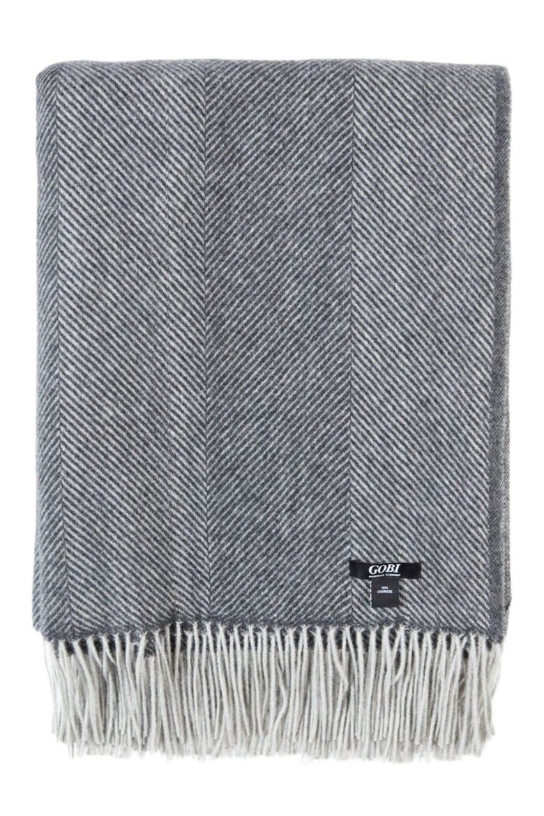 Cashmere Super Soft Throw, Main, color, charcoal