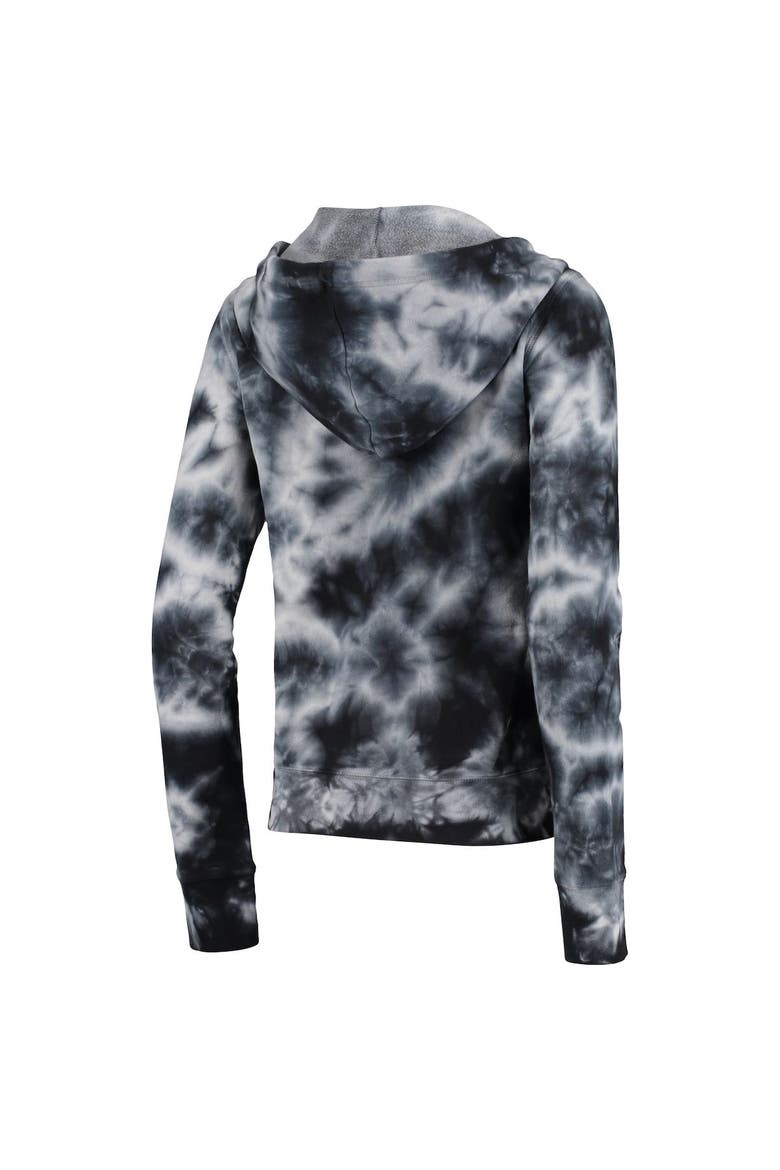 Women's New Era Black San Francisco Giants Tie-Dye Fleece Full-Zip Hoodie, Alternate, color, Black