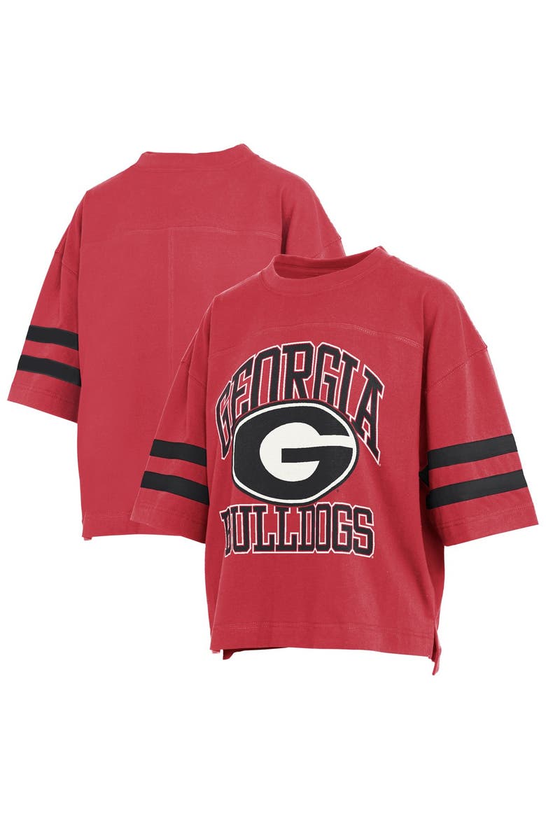 Women's Pressbox  Red Georgia Bulldogs Wayne Tyler Cropped T-Shirt, Main, color, Red