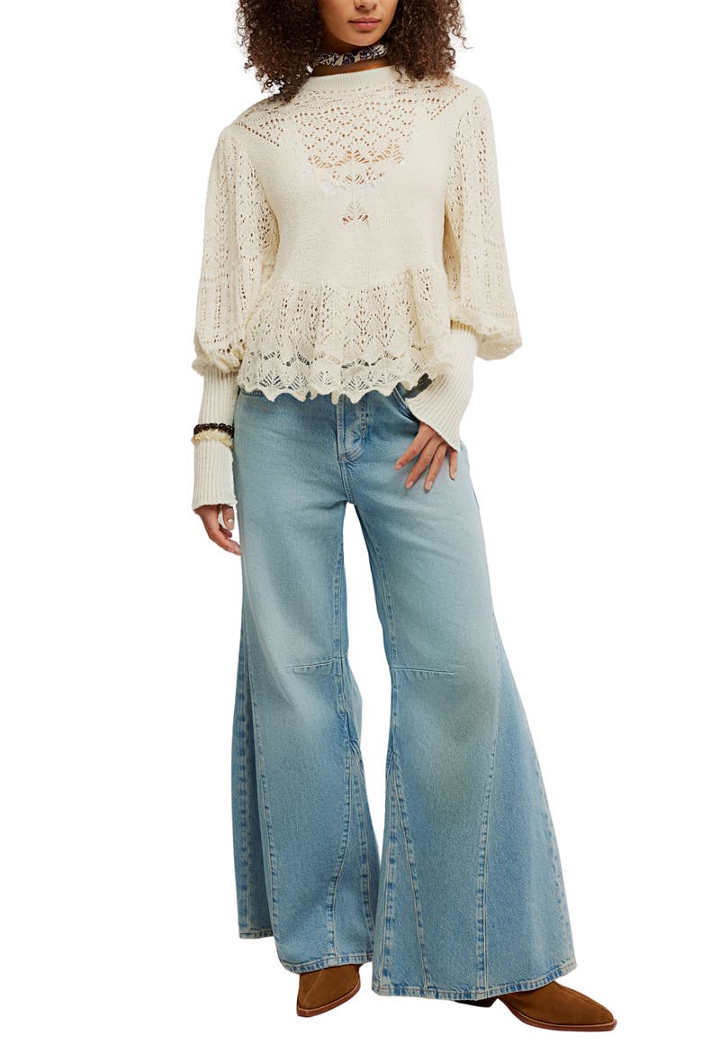 Lucinda Semisheer Sweater, Alternate, color, IVORY