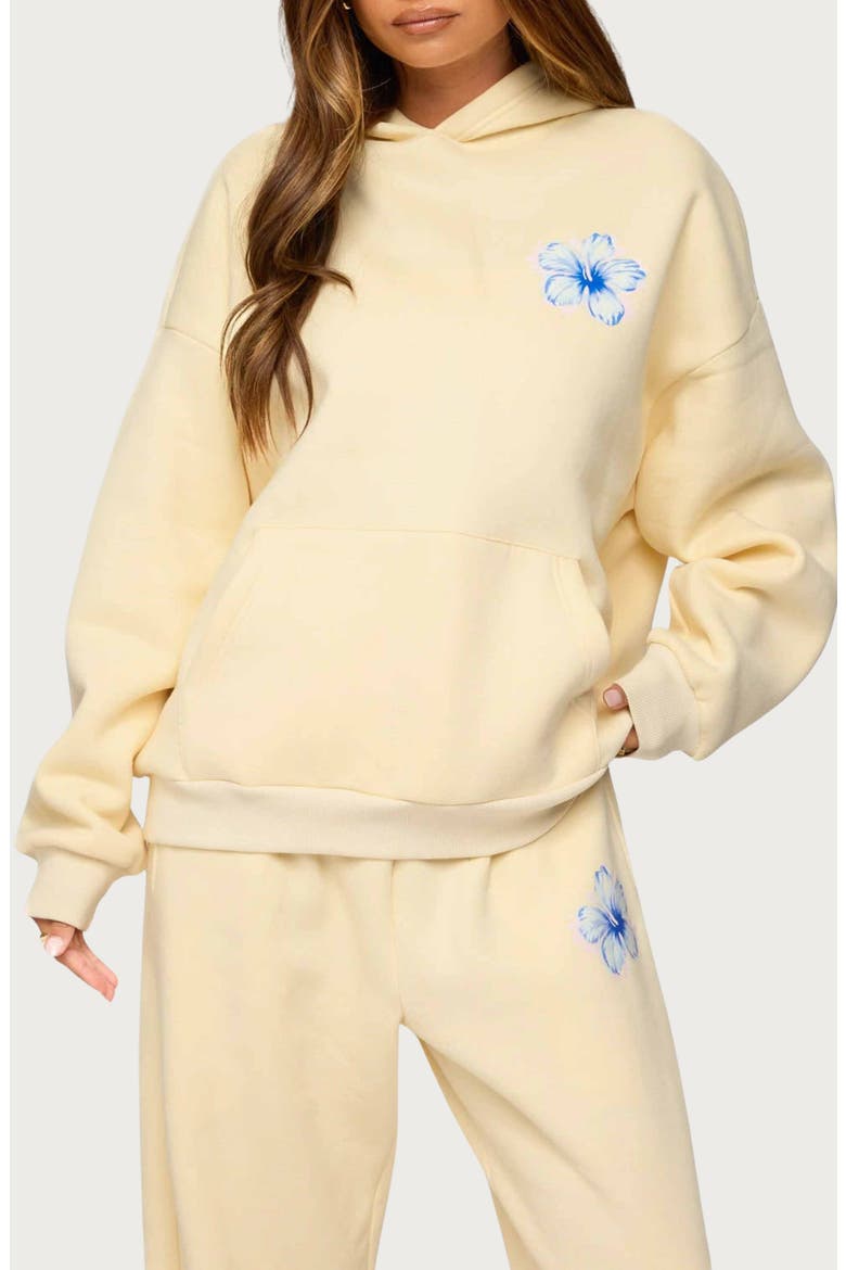 Tropical Bloom Hoodie, Main, color, YELLOW