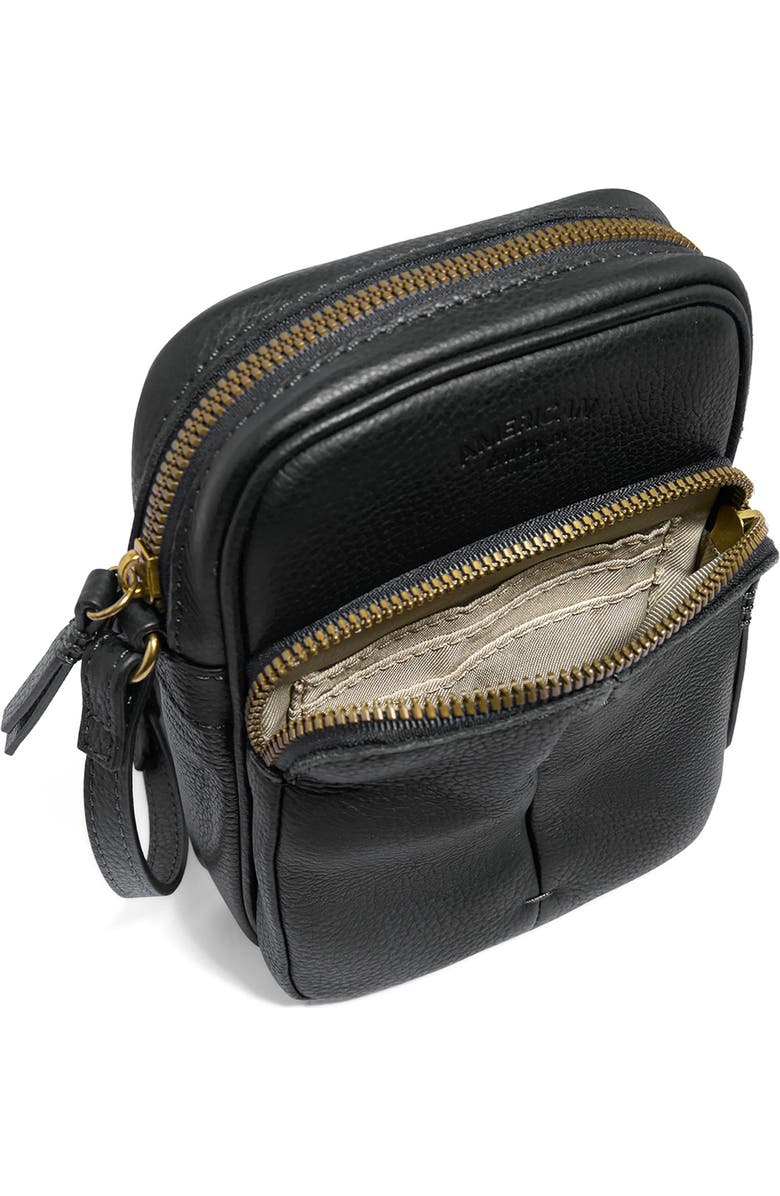 AMERICAN LEATHER CO. Cleveland Mini Crossbody Bag, Alternate, color, Black