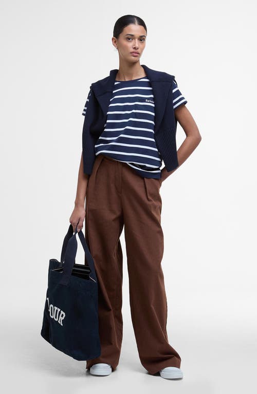Barbour Otterburn Stripe T-shirt In Navy White