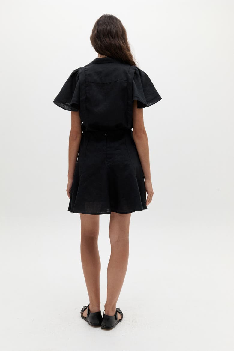 Willow Linen Shirt, Alternate, color, Black