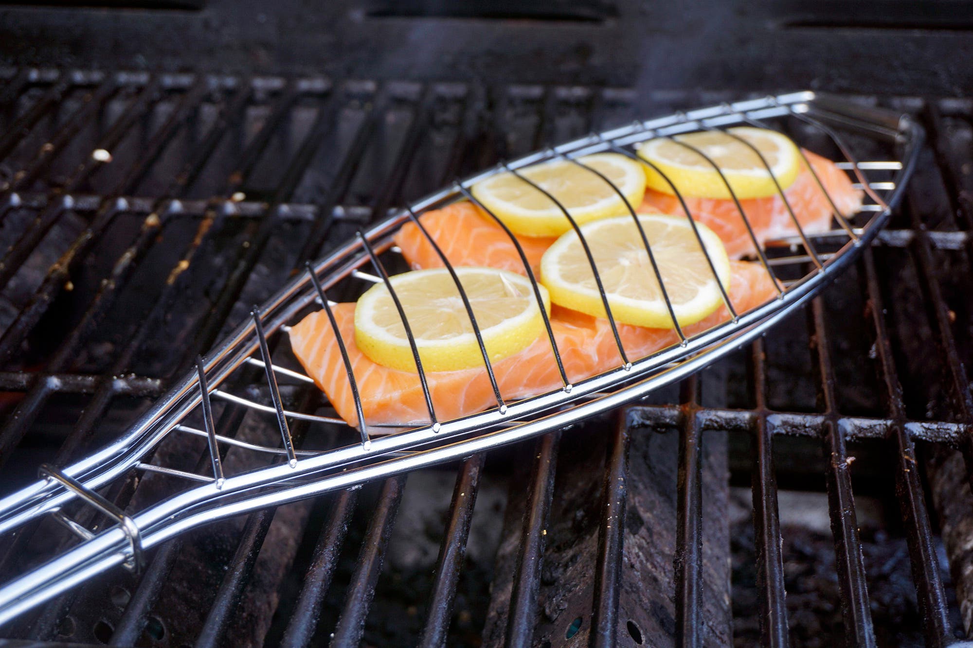 RSVP International Bbq Fish Basket Rosewood Handle | Nordstrom