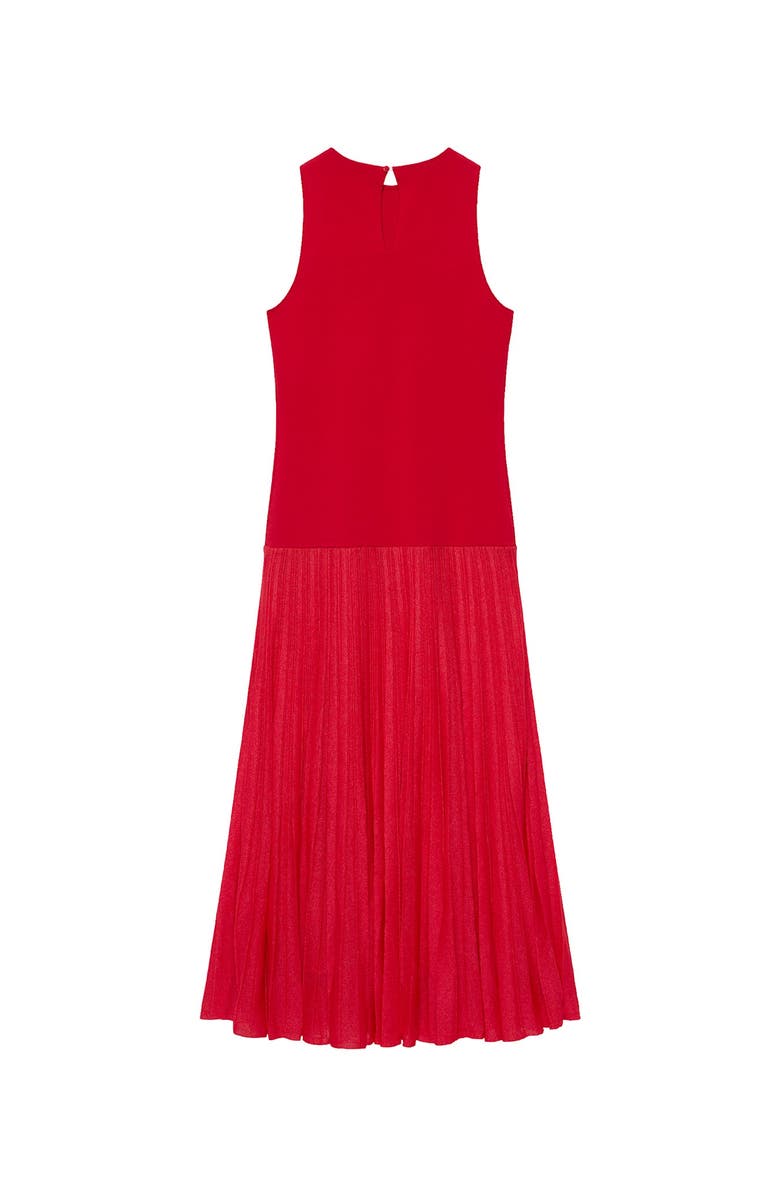 MINT VELVET Knit Pleated Maxi Dress, Alternate, color, Red