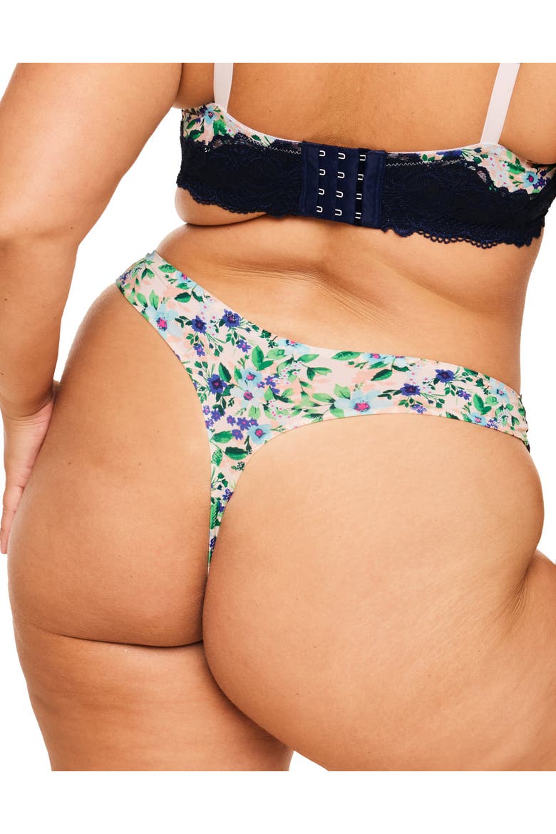 Aleena Thong Panties, Alternate, color, Floral white