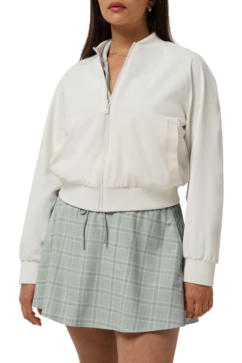 Opening Shot Performance Reversible Bomber Jacket, Main, color, SNOW WHITE
