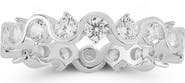 GLAZE JEWELRY Eternity Round Cut Cubic Zirconia Band Ring