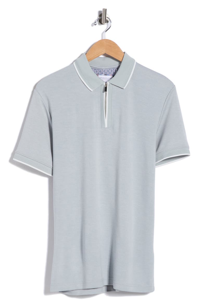 Quarter Zip Polo, Alternate, color, GREY