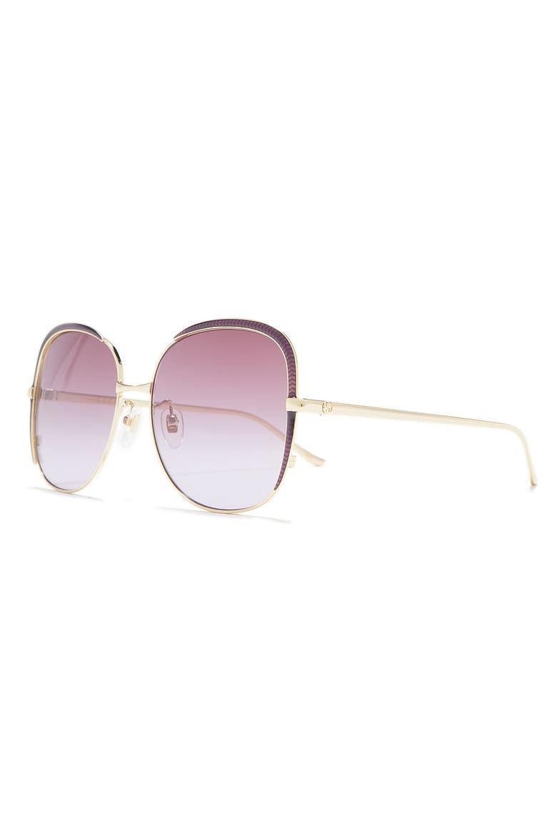 58mm Square Sunglasses, Alternate, color, GOLD GOLD MULTICOLOR