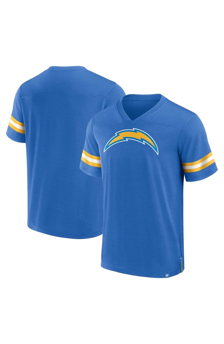 FANATICS Men's Fanatics Branded  Powder Blue Los Angeles Chargers Jersey Tackle V-Neck T-Shirt, Main, color, Powder Blue