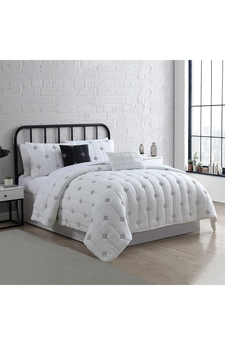 Modern Threads 5-Piece Embroidered Garment-Washed Comforter Set, Main, color,