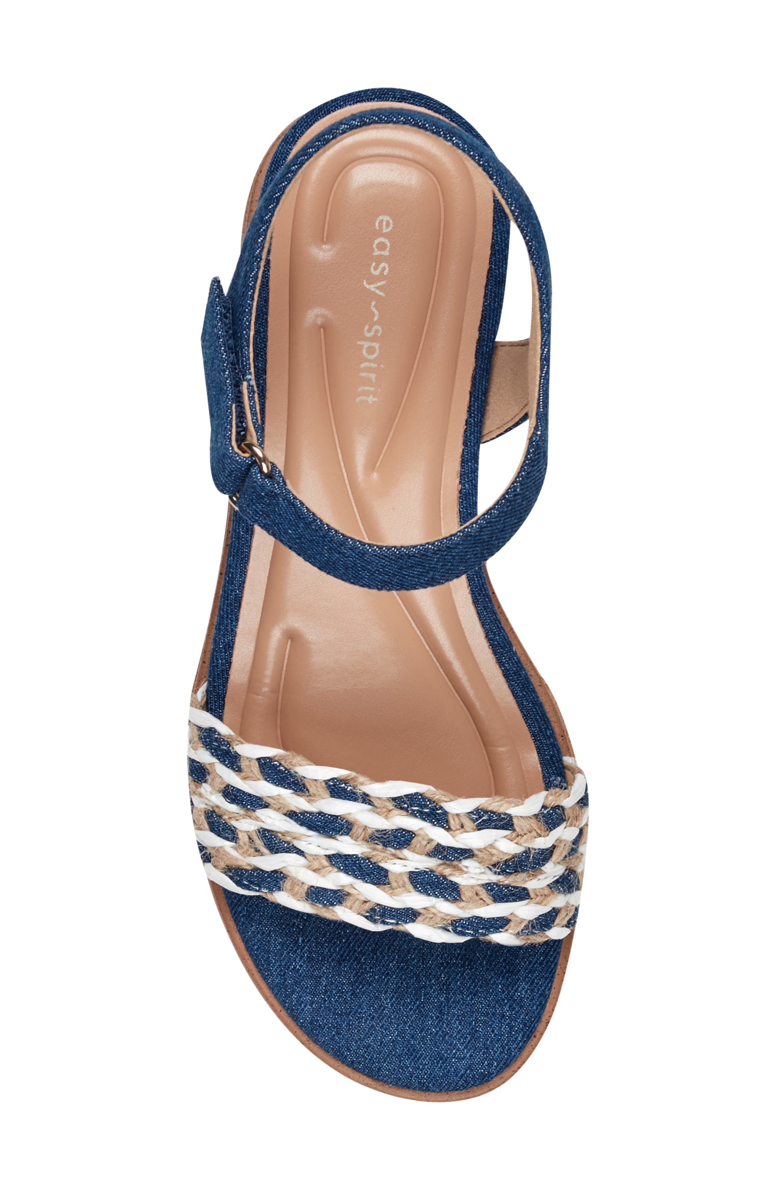 Easy Spirit Edythe Wedge Sandal, Alternate, color, Dark Blue