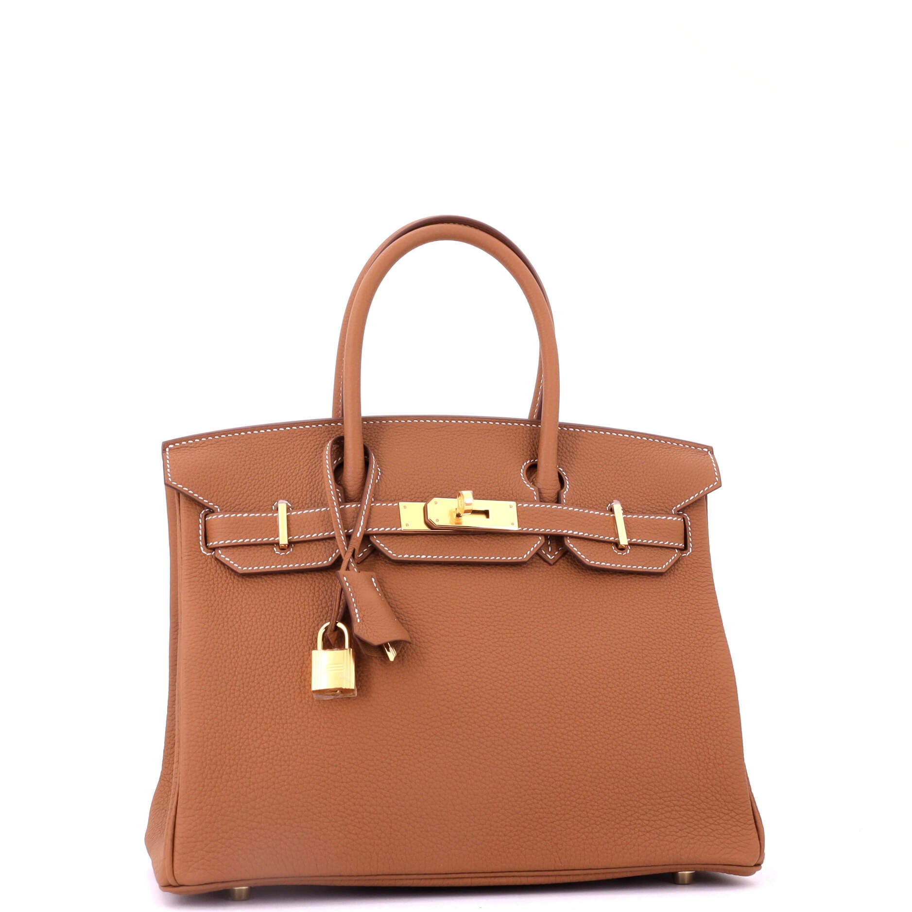 Pre-Owned Hermes Birkin Handbag Brown Togo with Gold Hardware 30, Alternate, color, Gold
