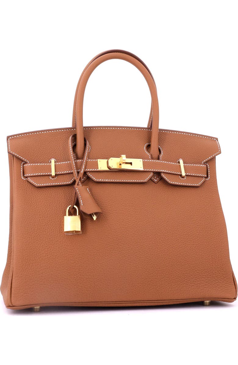 Pre-Owned Hermes Birkin Handbag Brown Togo with Gold Hardware 30, Alternate, color, Gold