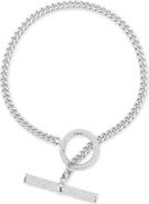 SPHERA MILANO Cubic Zirconia Toggle Curb Chain Bracelet
