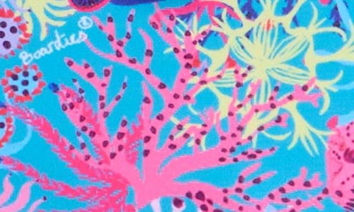 Boardies Kids' Coral Ruffle Two-piece Swimsuit In Blue Multi