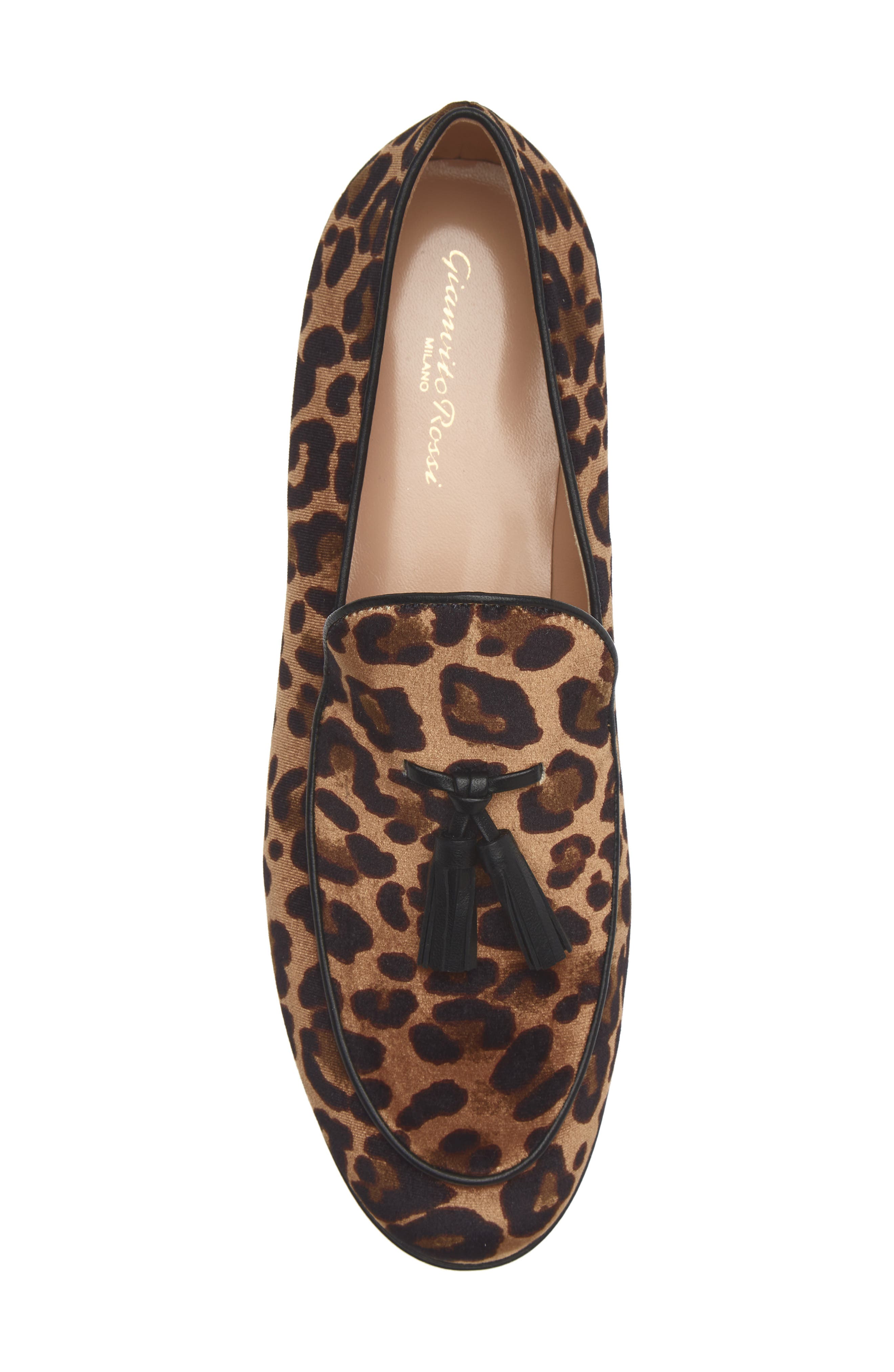 Tassel Loafer, Alternate, color, LEOPARD PRINT BLACK